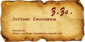 Zoltner Zsuzsanna névjegykártya
